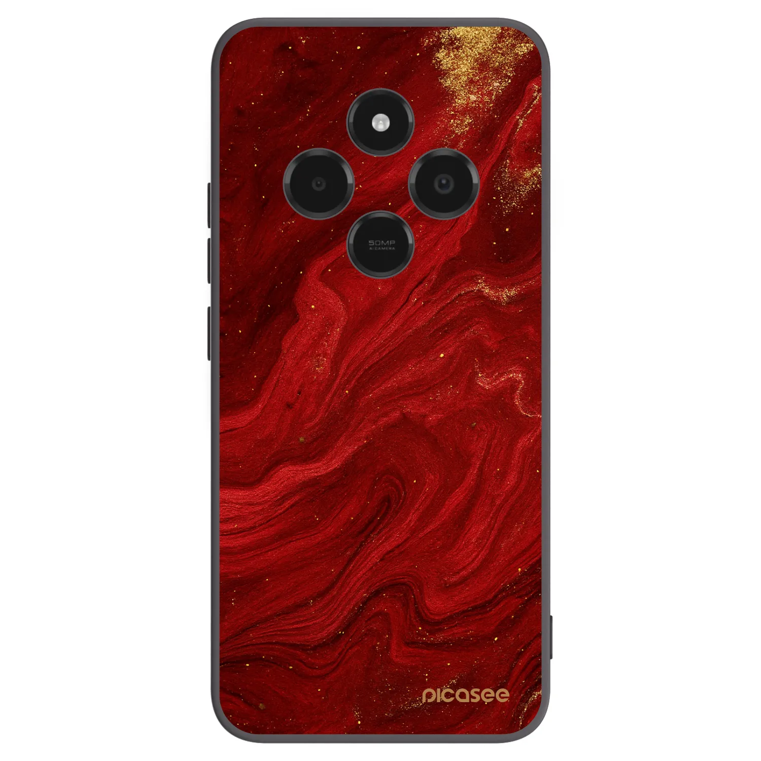 Picasee Μαύρη θήκη σιλικόνης για Xiaomi Poco C75 - Red