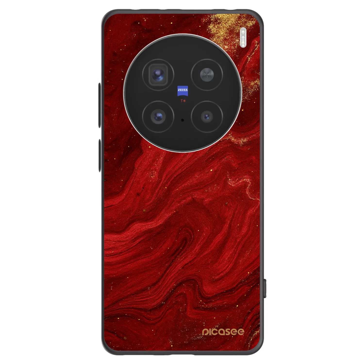 Picasee Μαύρη θήκη σιλικόνης για Vivo X200 Pro - Red