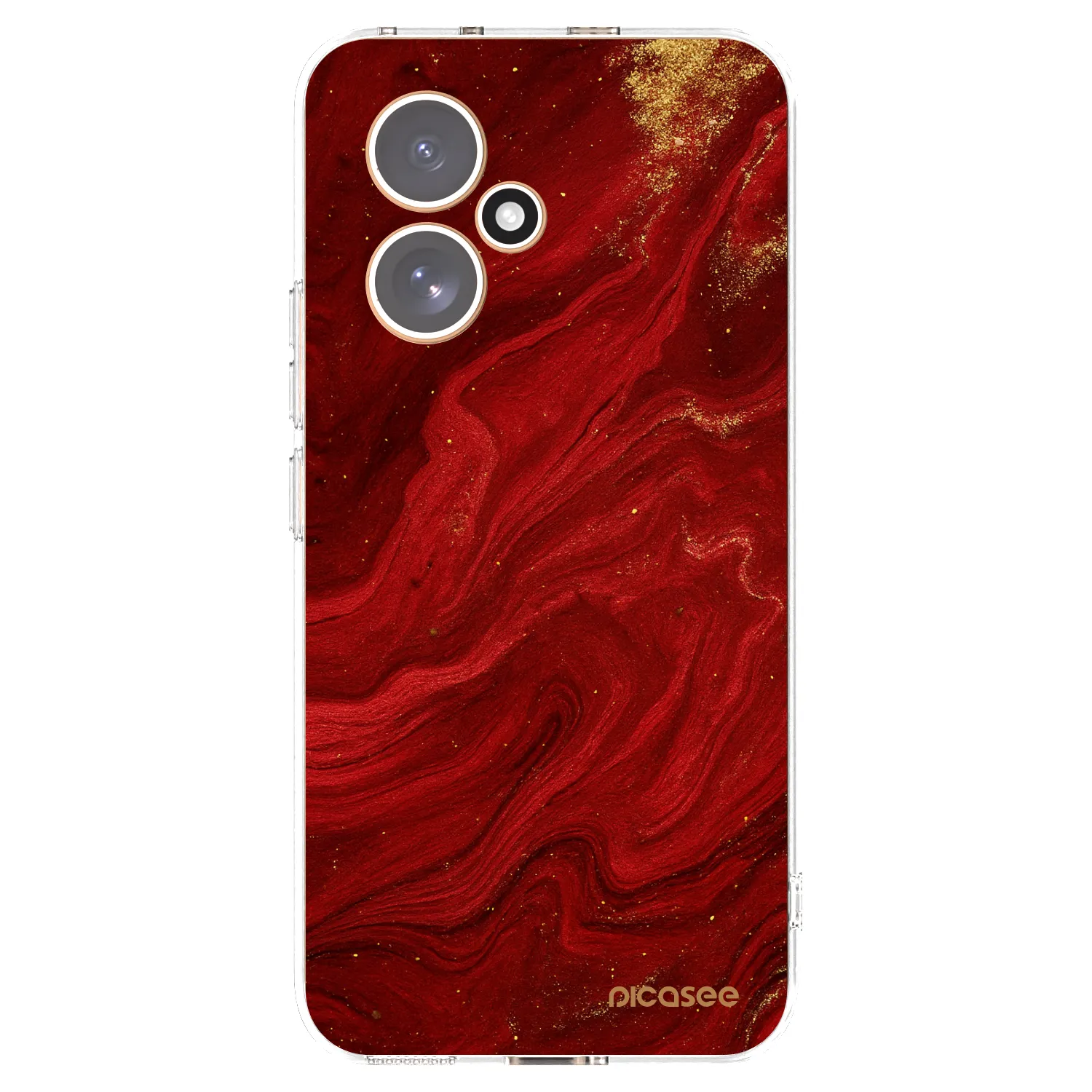 Picasee διαφανής θήκη σιλικόνης Honor 400 5G - Red