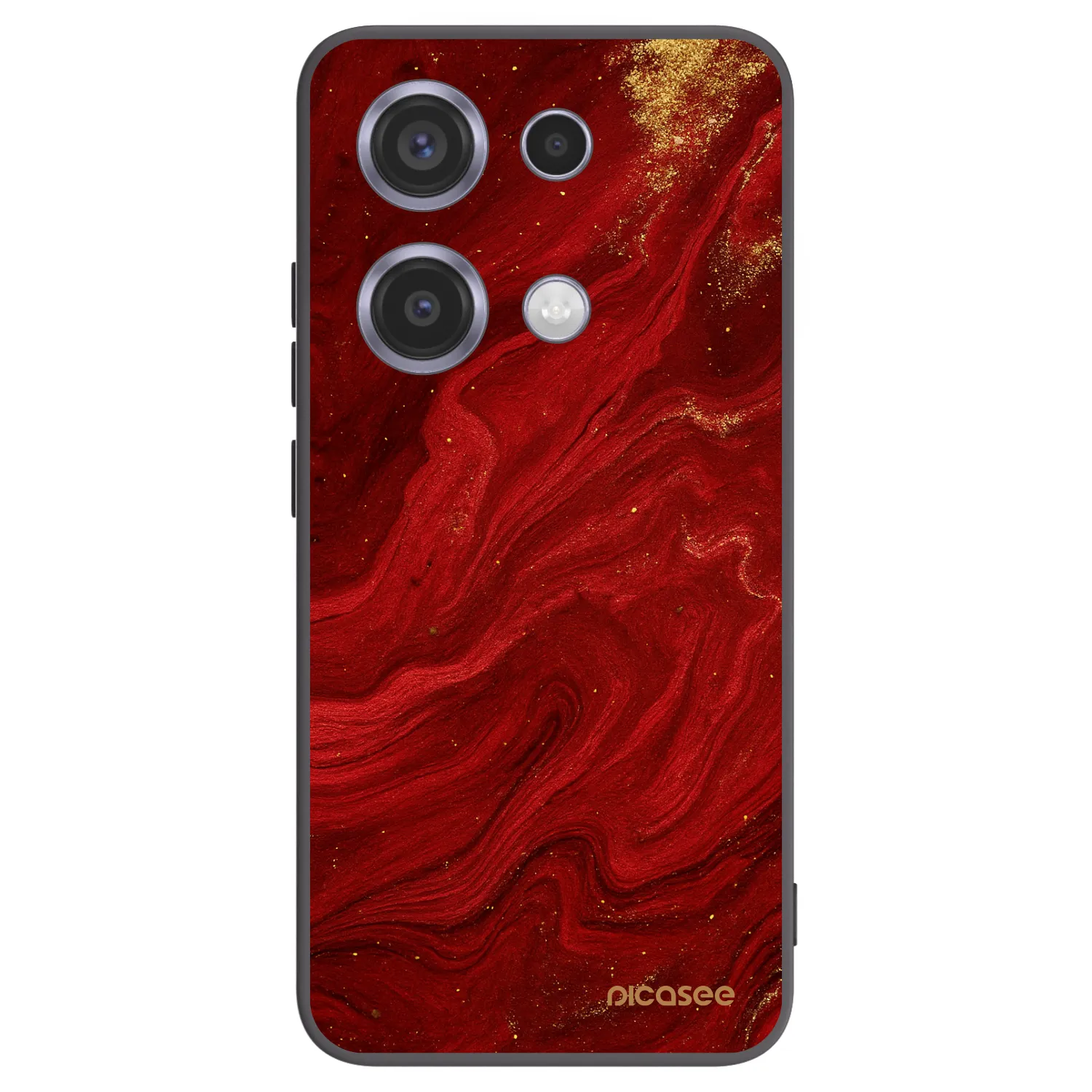 Picasee Μαύρη θήκη σιλικόνης για Xiaomi Redmi Note 14S - Red