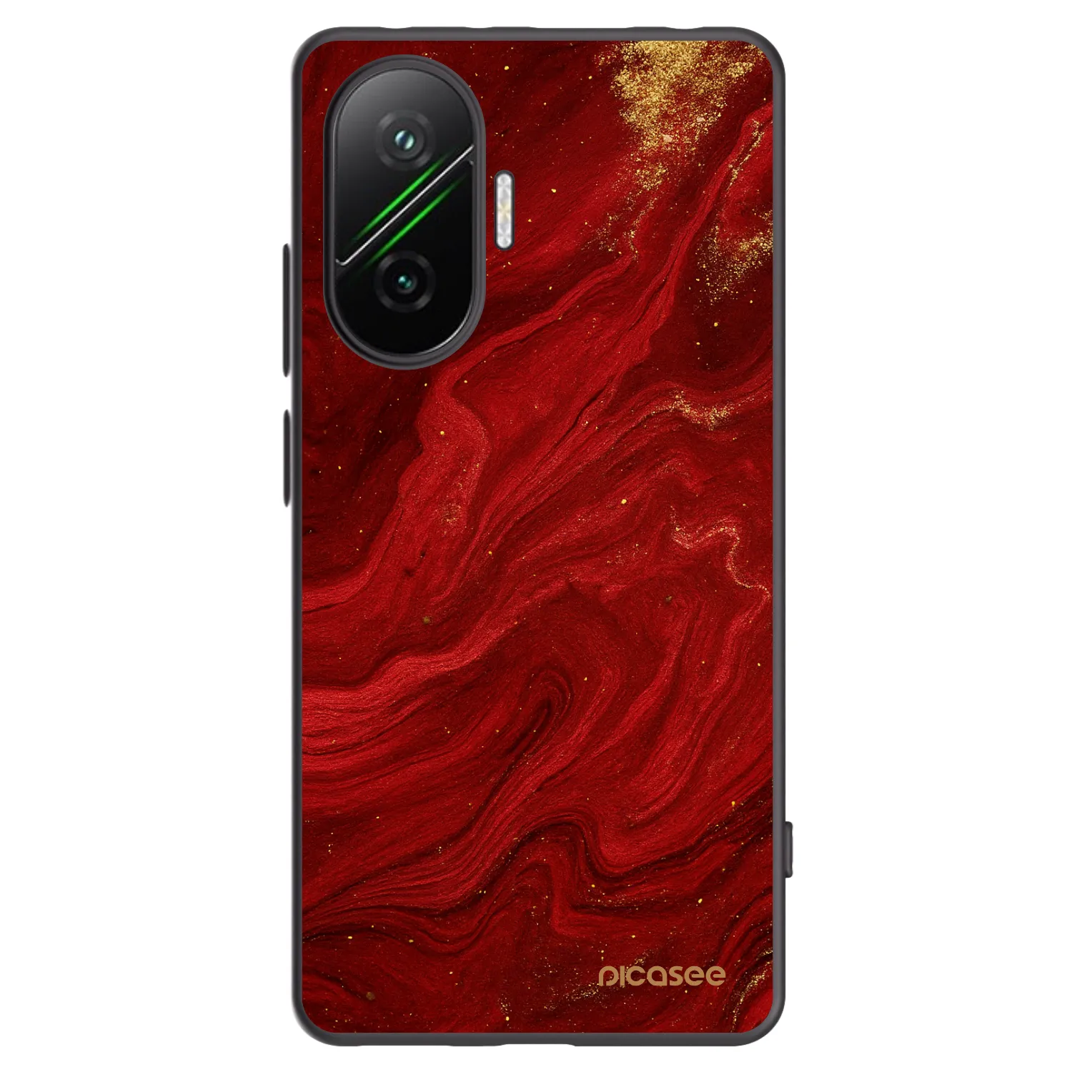 Picasee Μαύρη θήκη σιλικόνης για Xiaomi Poco F7 5G - Red