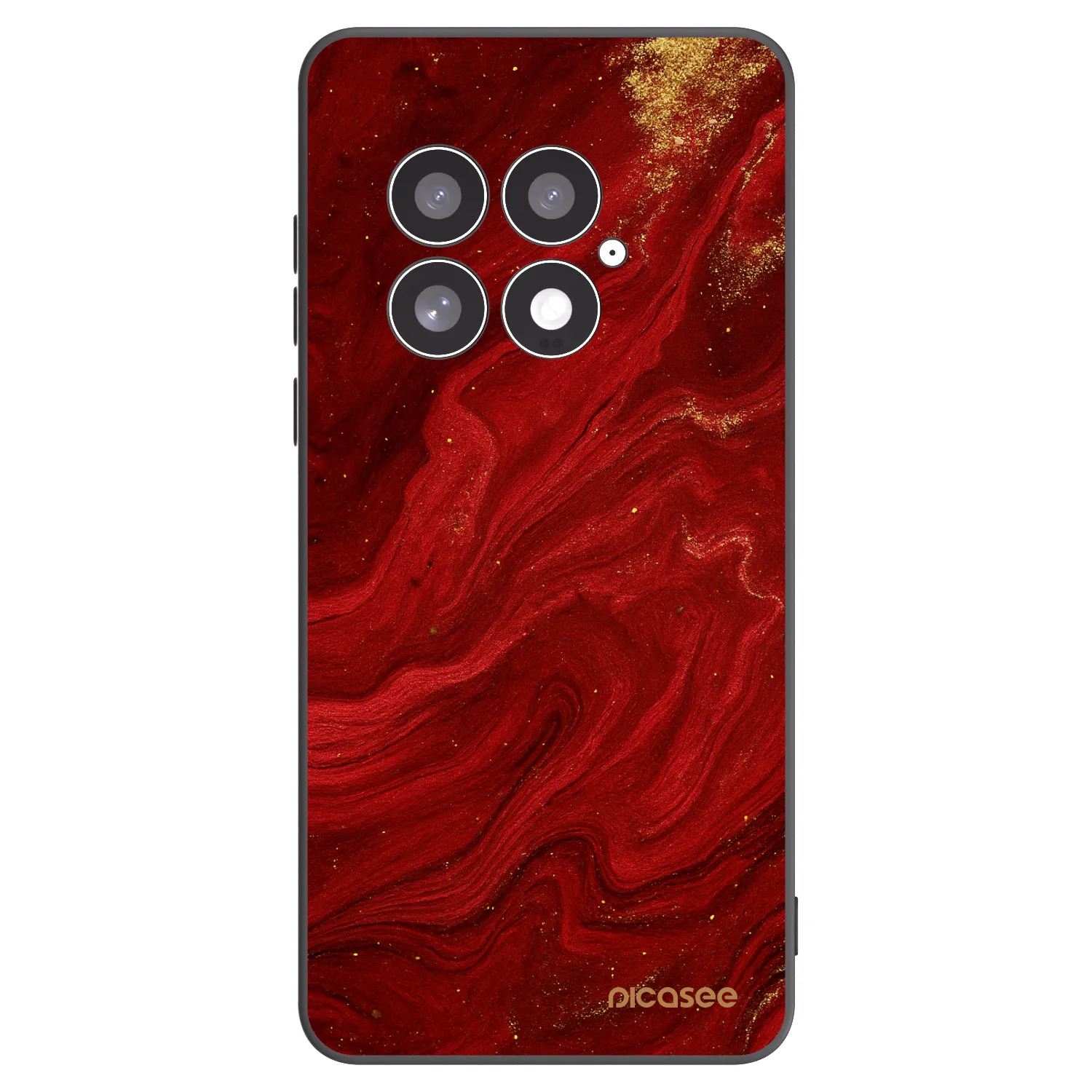 Picasee Μαύρη θήκη σιλικόνης για OnePlus 13 5G - Red