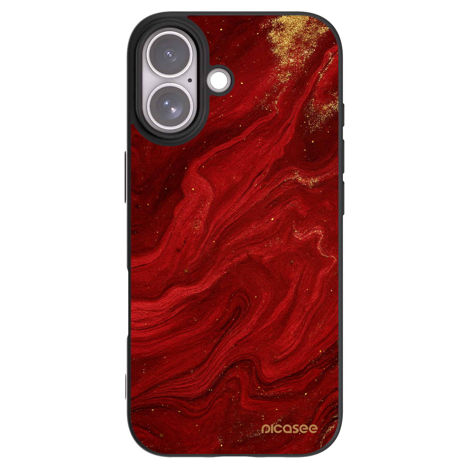 Picasee Μαύρη θήκη σιλικόνης για Apple iPhone 17 - Red