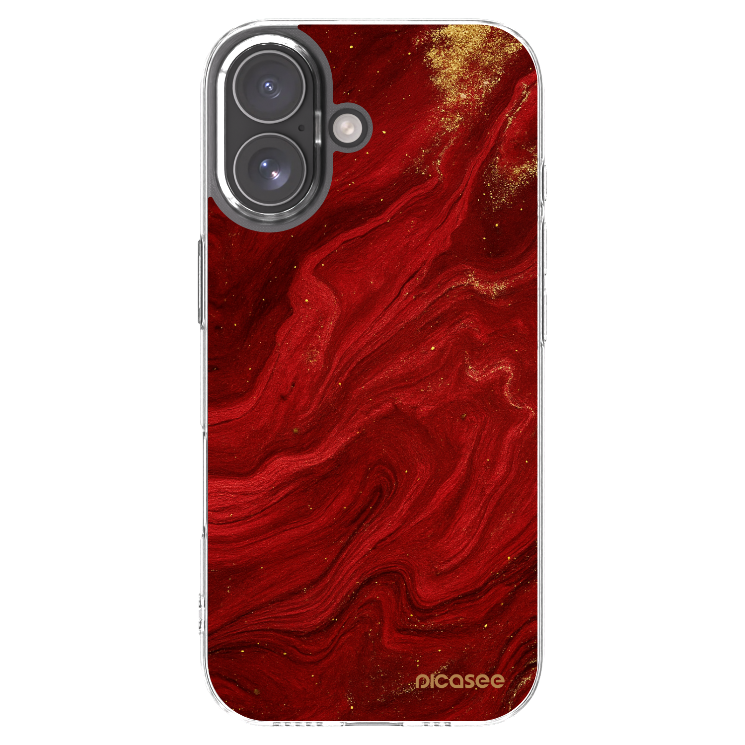 Picasee διαφανής θήκη σιλικόνης Apple iPhone 17 - Red