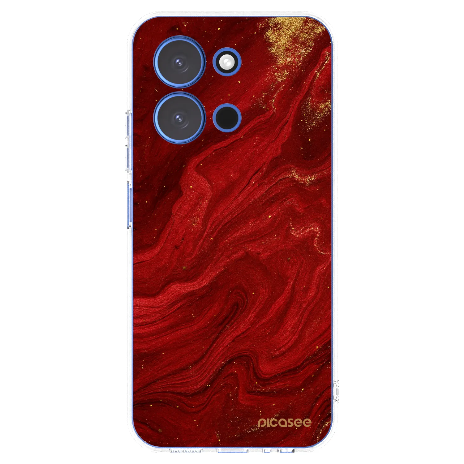 Picasee διαφανής θήκη σιλικόνης Xiaomi Redmi 15C 4G - Red