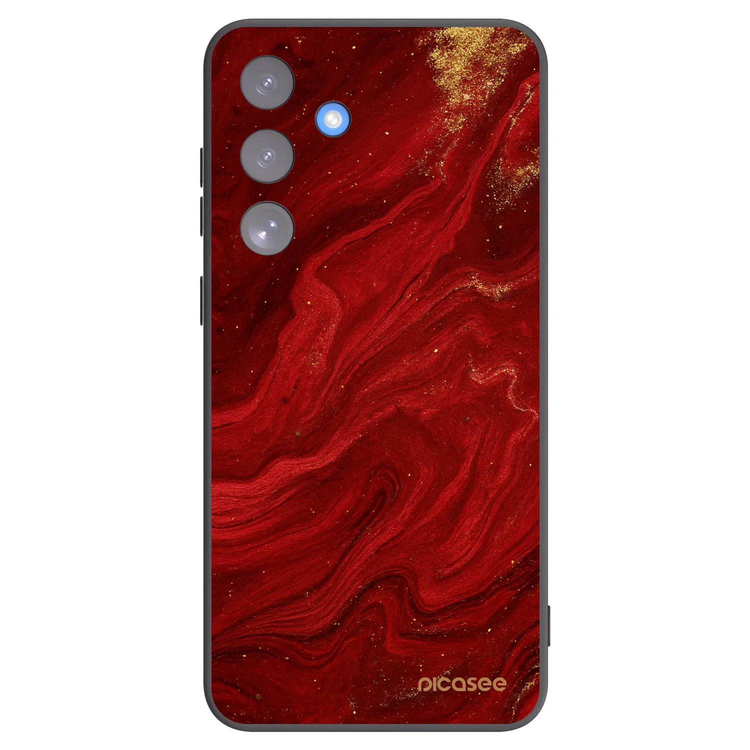 Picasee Μαύρη θήκη σιλικόνης για Samsung Galaxy S25 FE 5G - Red