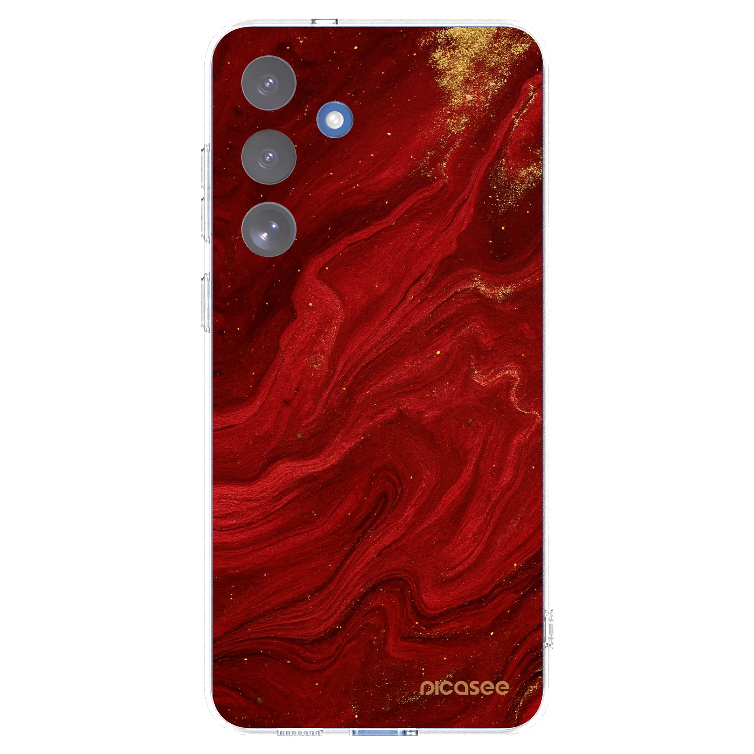 Picasee διαφανής θήκη σιλικόνης Samsung Galaxy S25 FE 5G - Red