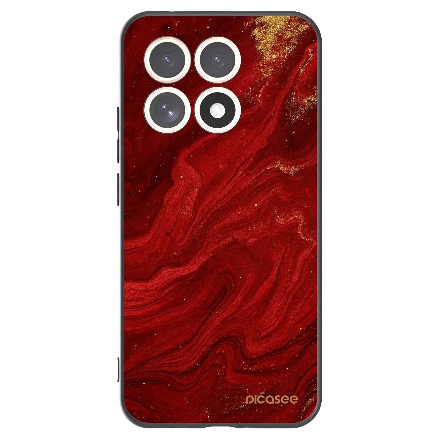 Picasee Μαύρη θήκη σιλικόνης για Xiaomi 15T - Red
