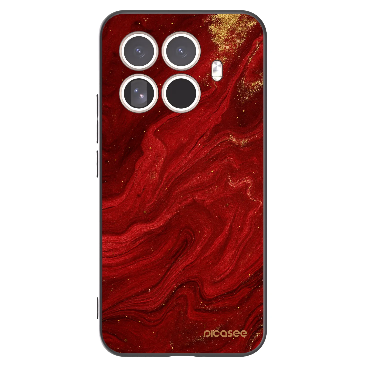Picasee Μαύρη θήκη σιλικόνης για Xiaomi 15T Pro - Red