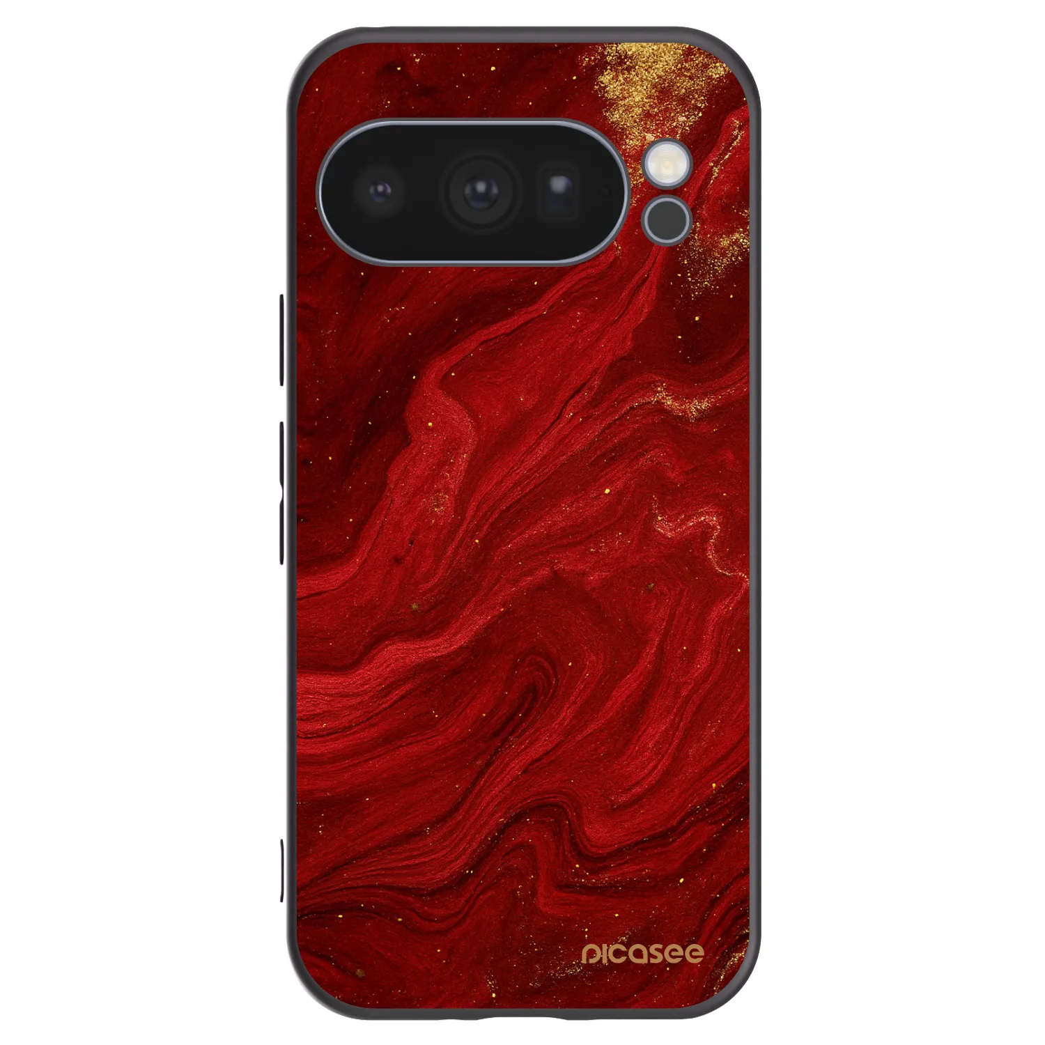 Picasee Μαύρη θήκη σιλικόνης για Google Pixel 10 Pro - Red