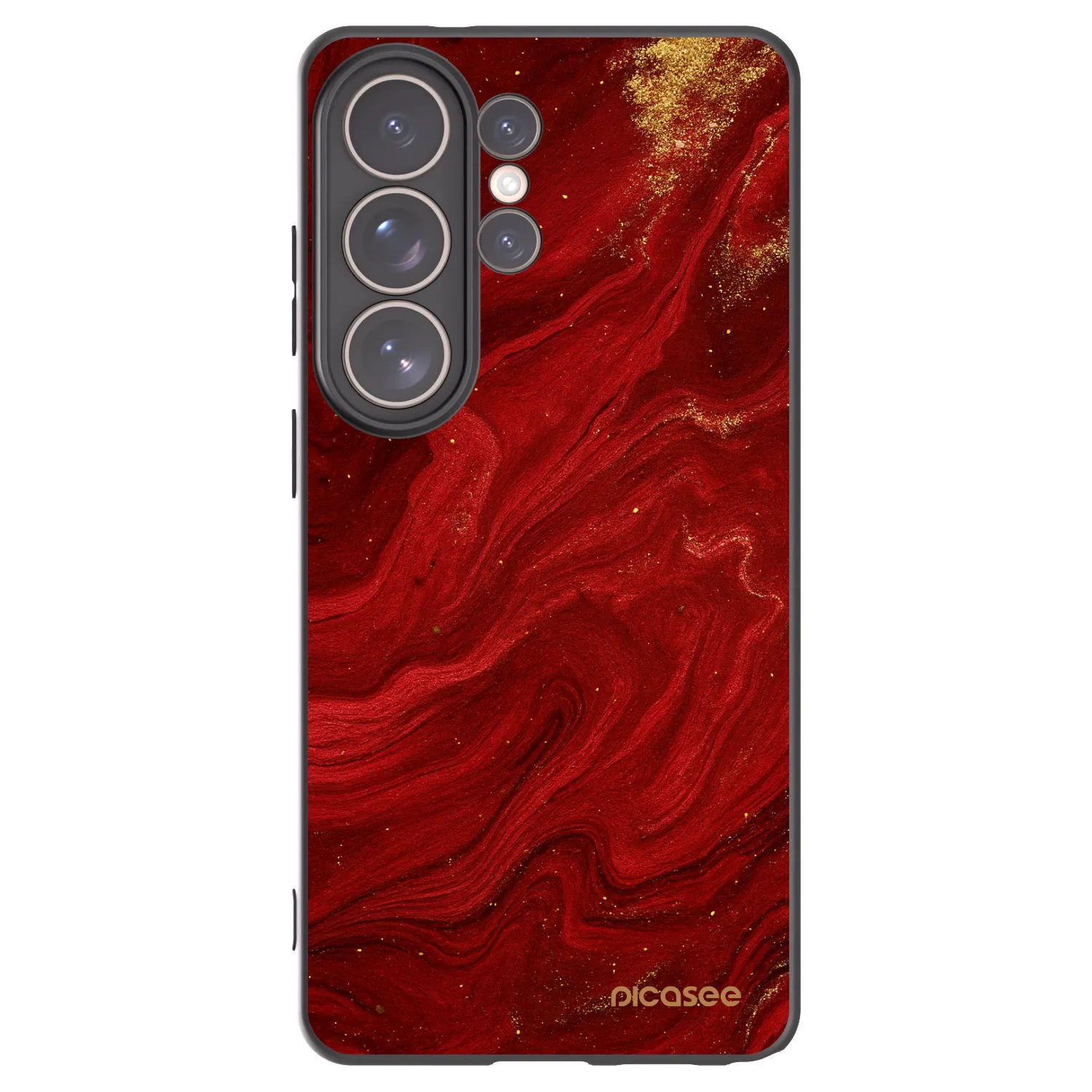 Picasee Μαύρη θήκη σιλικόνης για Samsung Galaxy S26 Ultra - Red