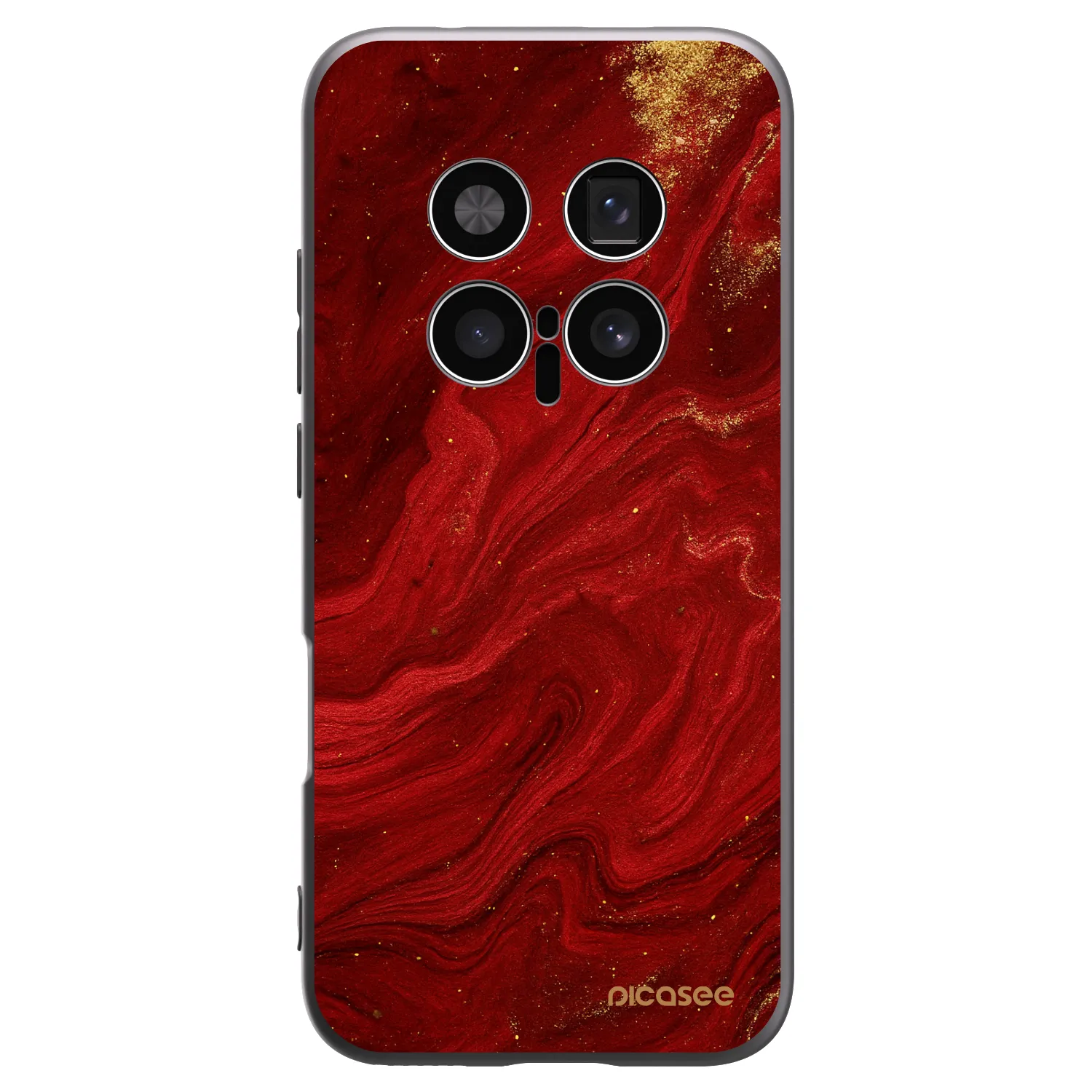 Picasee Μαύρη θήκη σιλικόνης για Honor Magic8 Pro 5G - Red