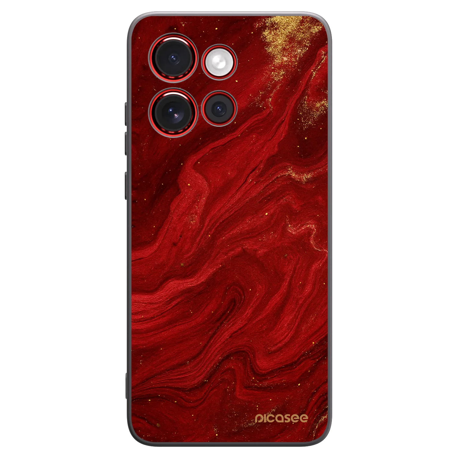 Picasee Μαύρη θήκη σιλικόνης για Motorola Edge 60 Neo 5G - Red