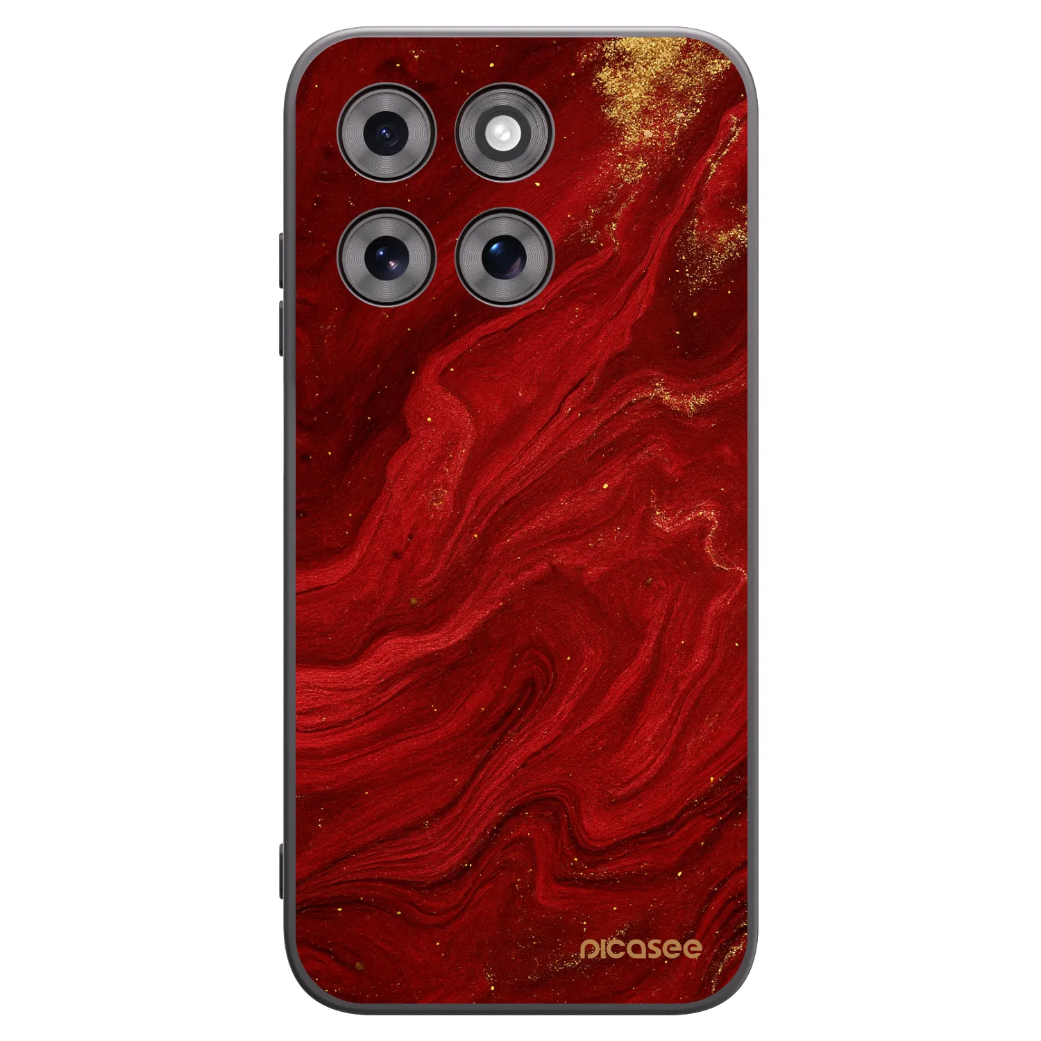 Picasee Μαύρη θήκη σιλικόνης για Motorola Moto G77 - Red
