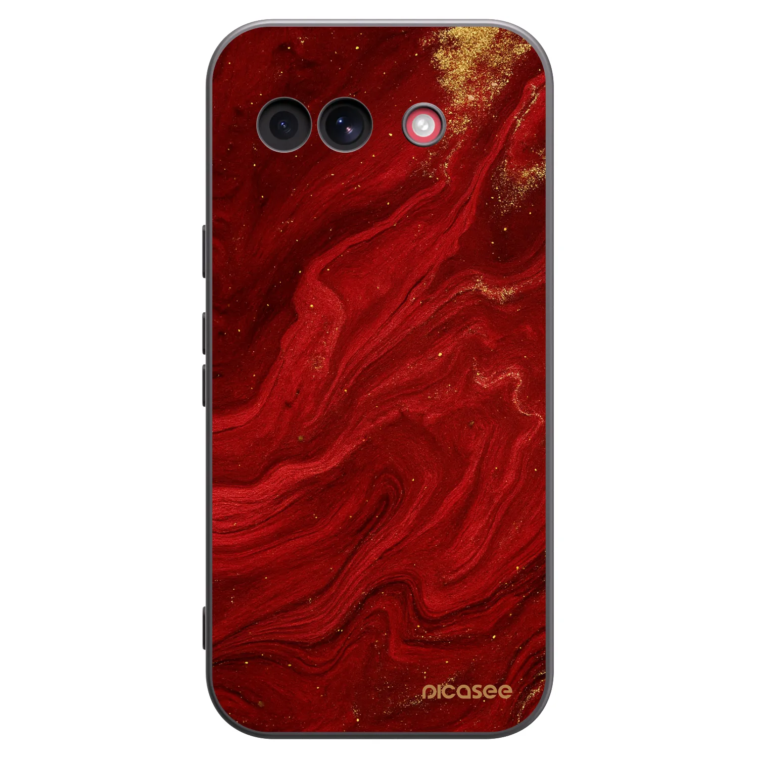 Picasee Μαύρη θήκη σιλικόνης για Google Pixel 10a - Red