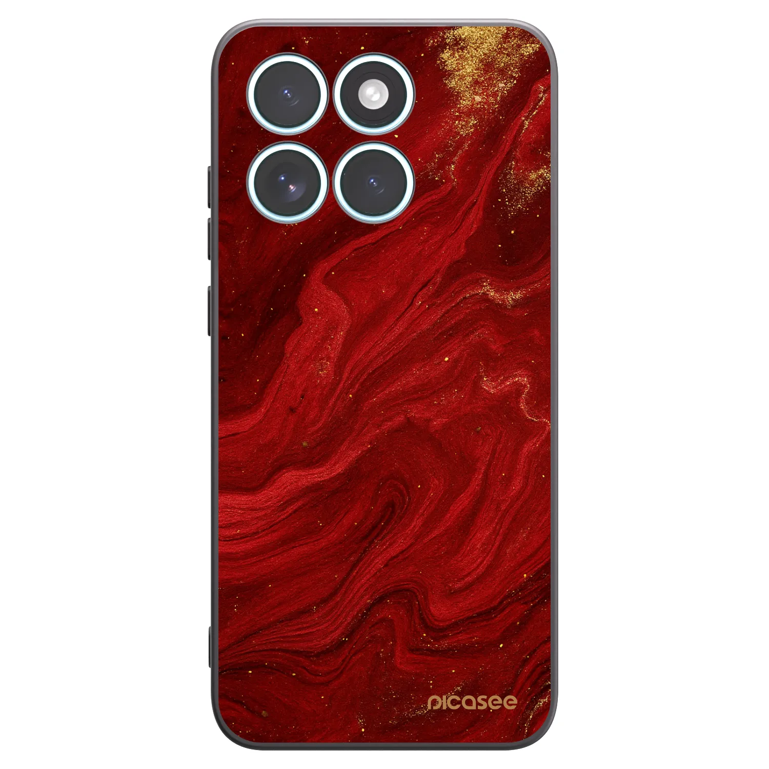 Picasee Μαύρη θήκη σιλικόνης για Motorola Edge 70 Fusion - Red