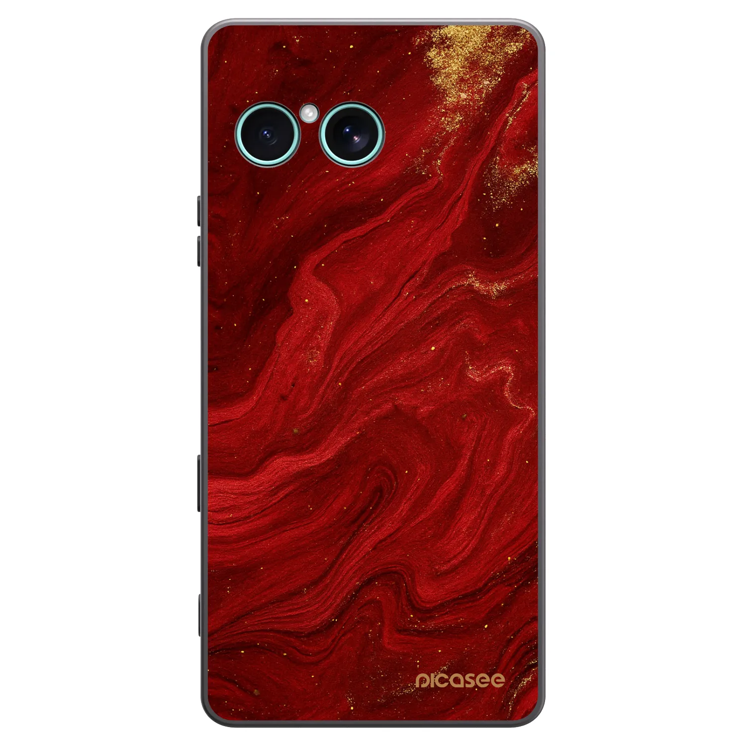 Picasee Μαύρη θήκη σιλικόνης για Sony Xperia 10 VII - Red