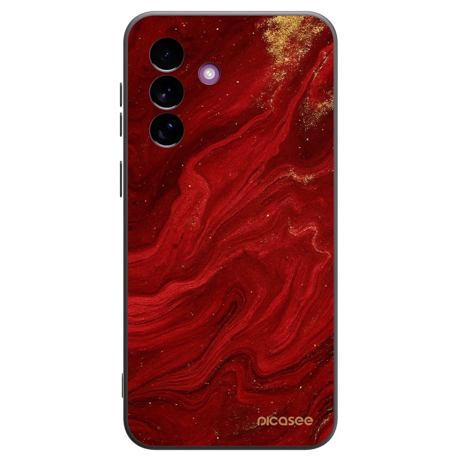 Picasee Μαύρη θήκη σιλικόνης για Samsung Galaxy A37 - Red