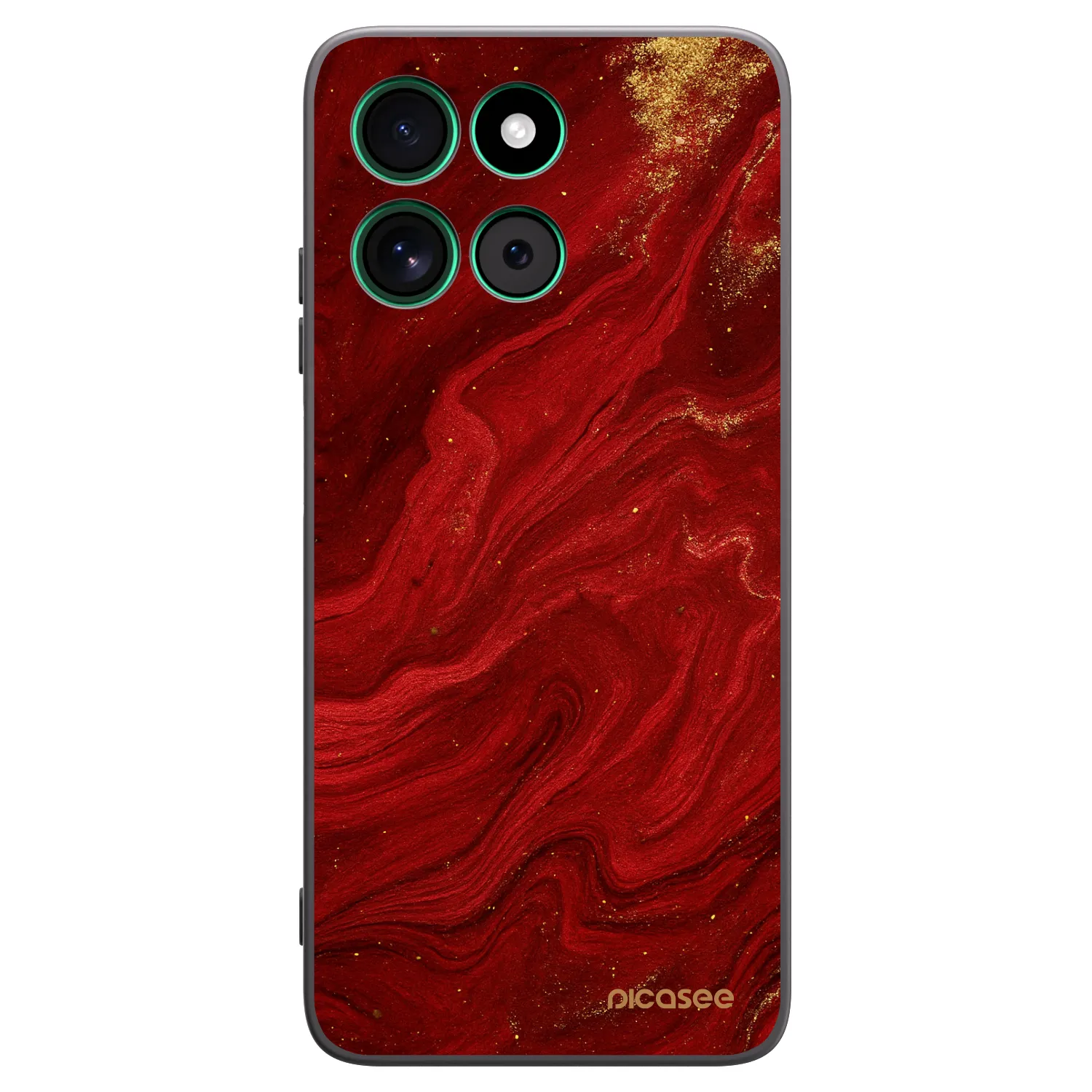 Picasee Μαύρη θήκη σιλικόνης για Motorola Moto G57 Power - Red