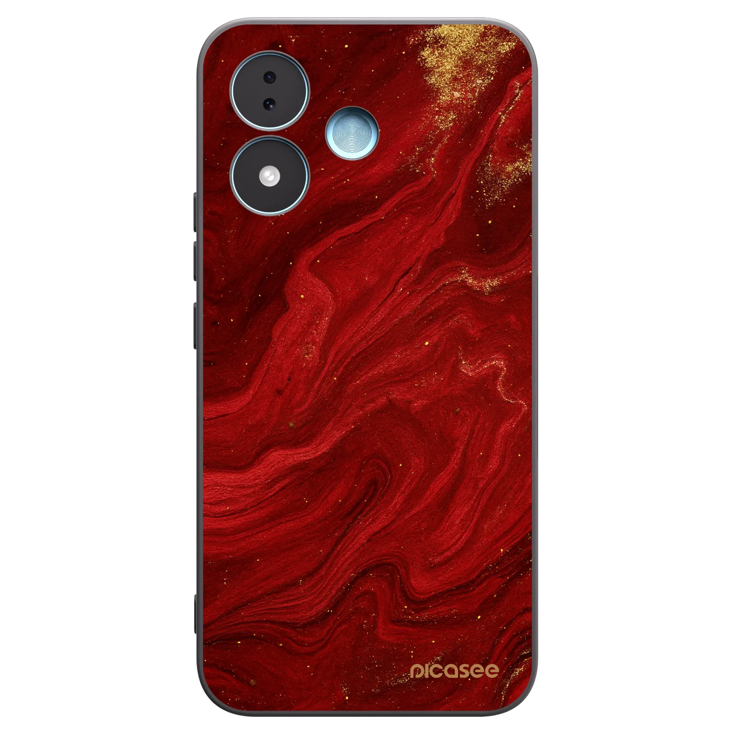 Picasee Μαύρη θήκη σιλικόνης για Xiaomi Redmi Note 17 5G - Red