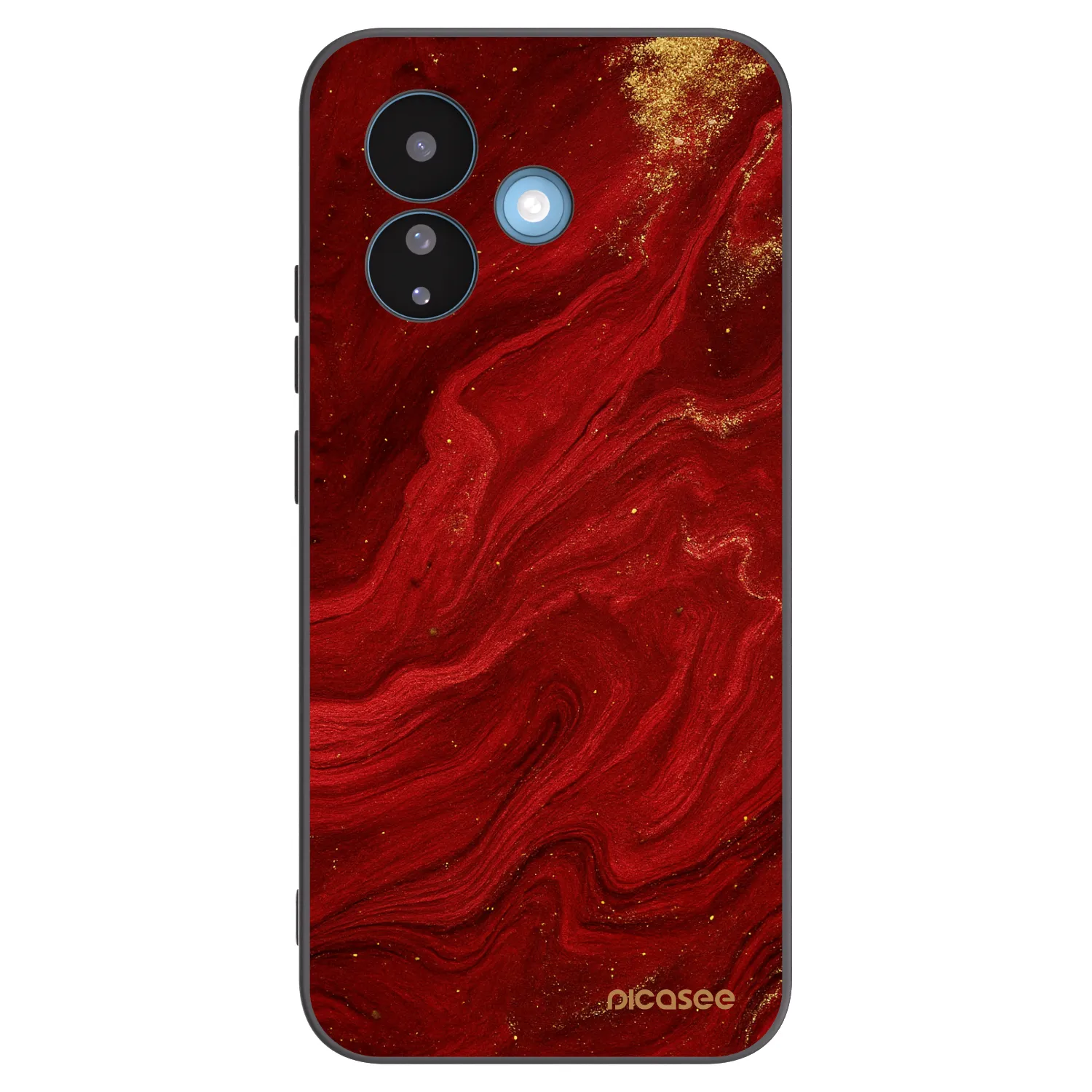 Picasee Μαύρη θήκη σιλικόνης για Xiaomi Redmi Note 17 Pro 5G - Red