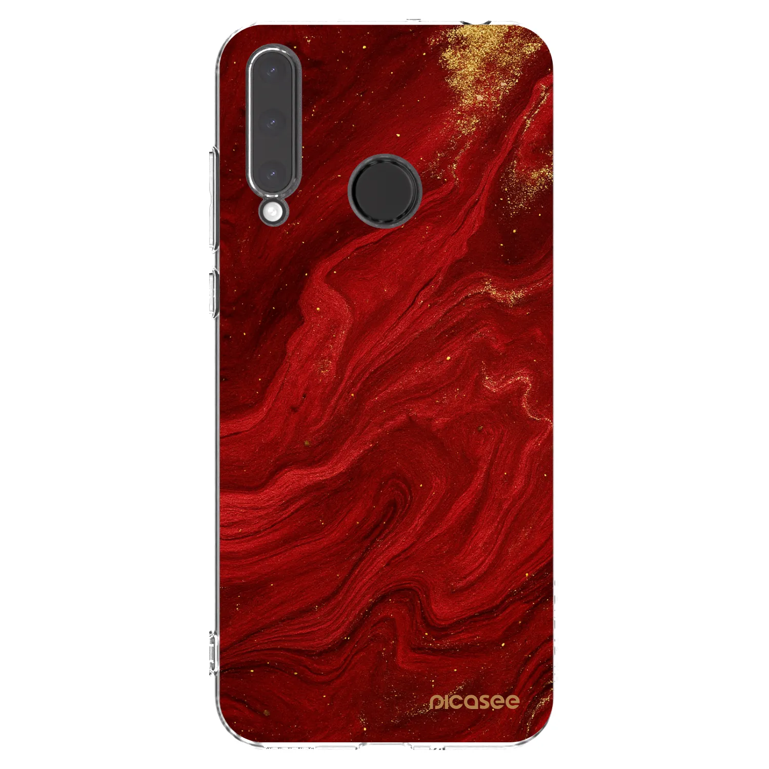 Picasee διαφανής θήκη σιλικόνης Honor 20 Lite - Red