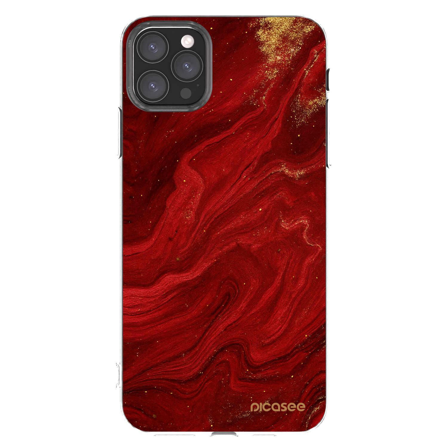 Picasee διαφανής θήκη σιλικόνης Apple iPhone 11 Pro Max - Red