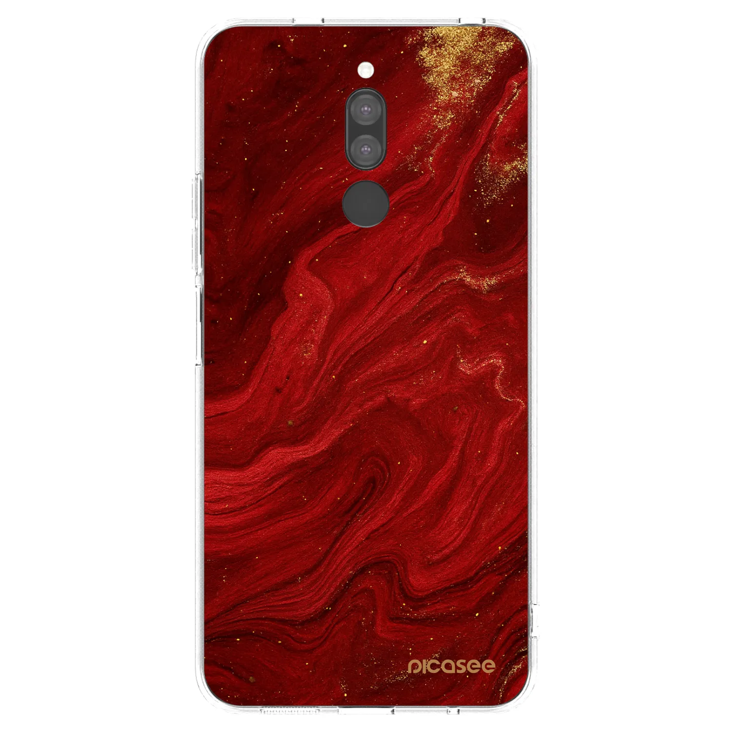 Picasee διαφανής θήκη σιλικόνης Xiaomi Redmi 8 - Red