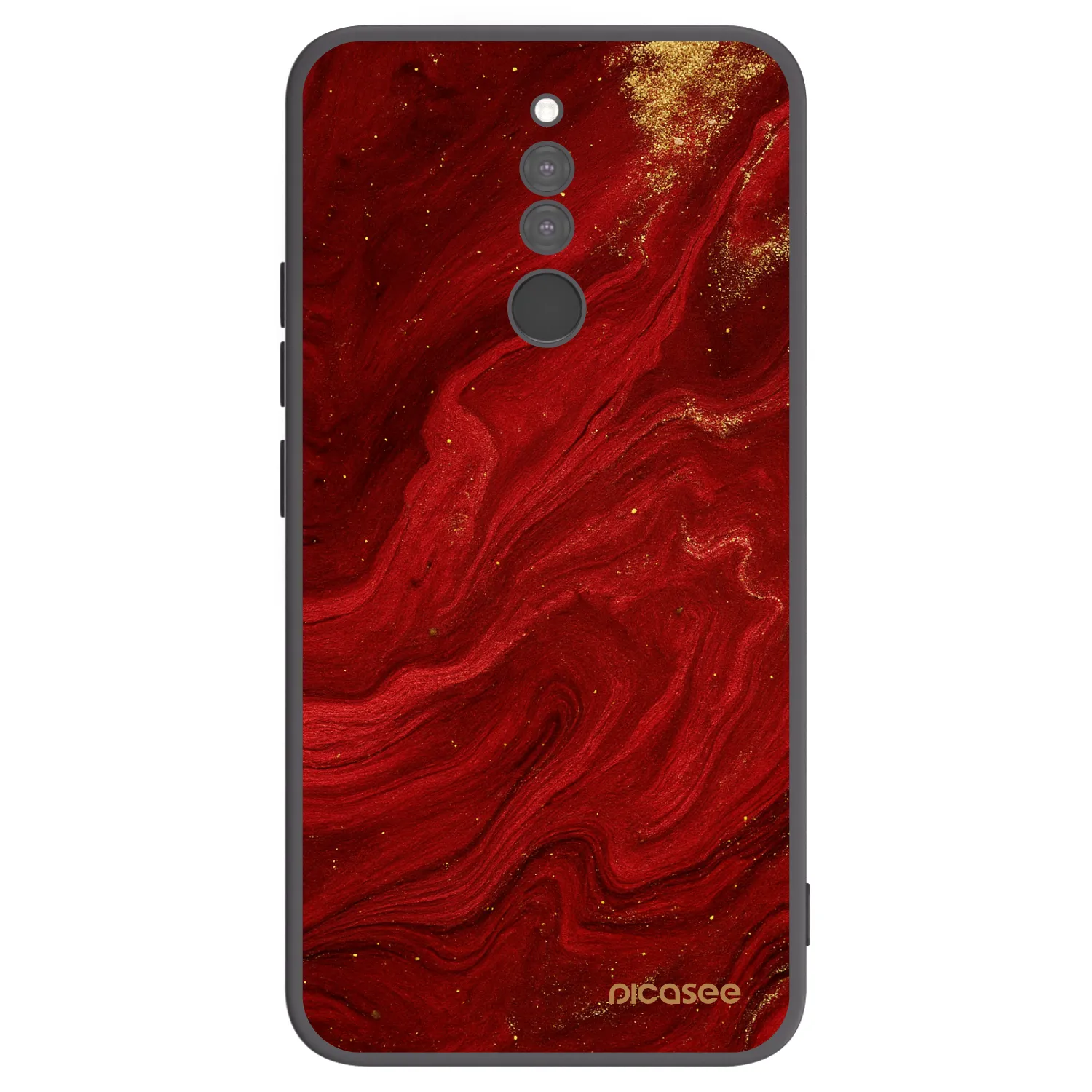 Picasee Μαύρη θήκη σιλικόνης για Xiaomi Redmi 8 - Red