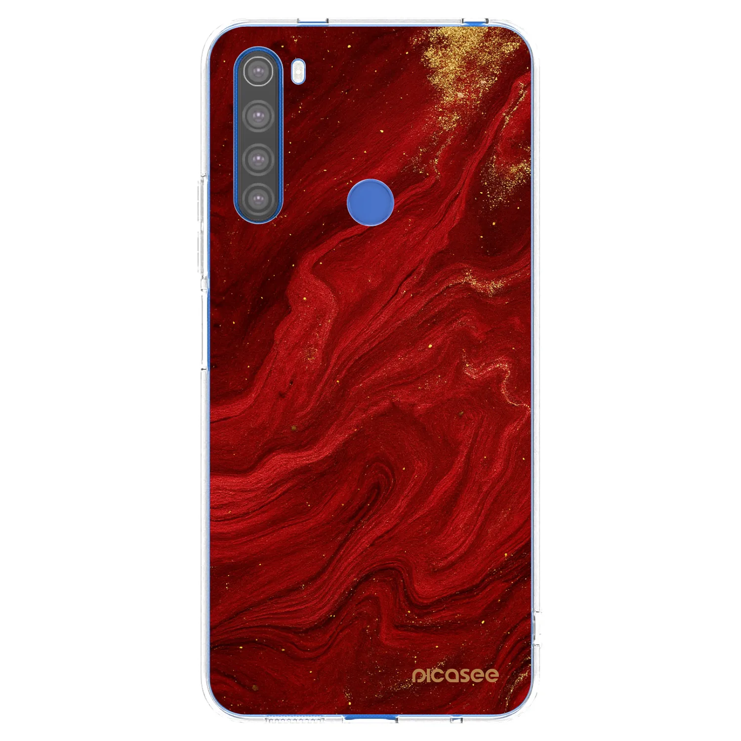 Picasee διαφανής θήκη σιλικόνης Xiaomi Redmi Note 8T - Red