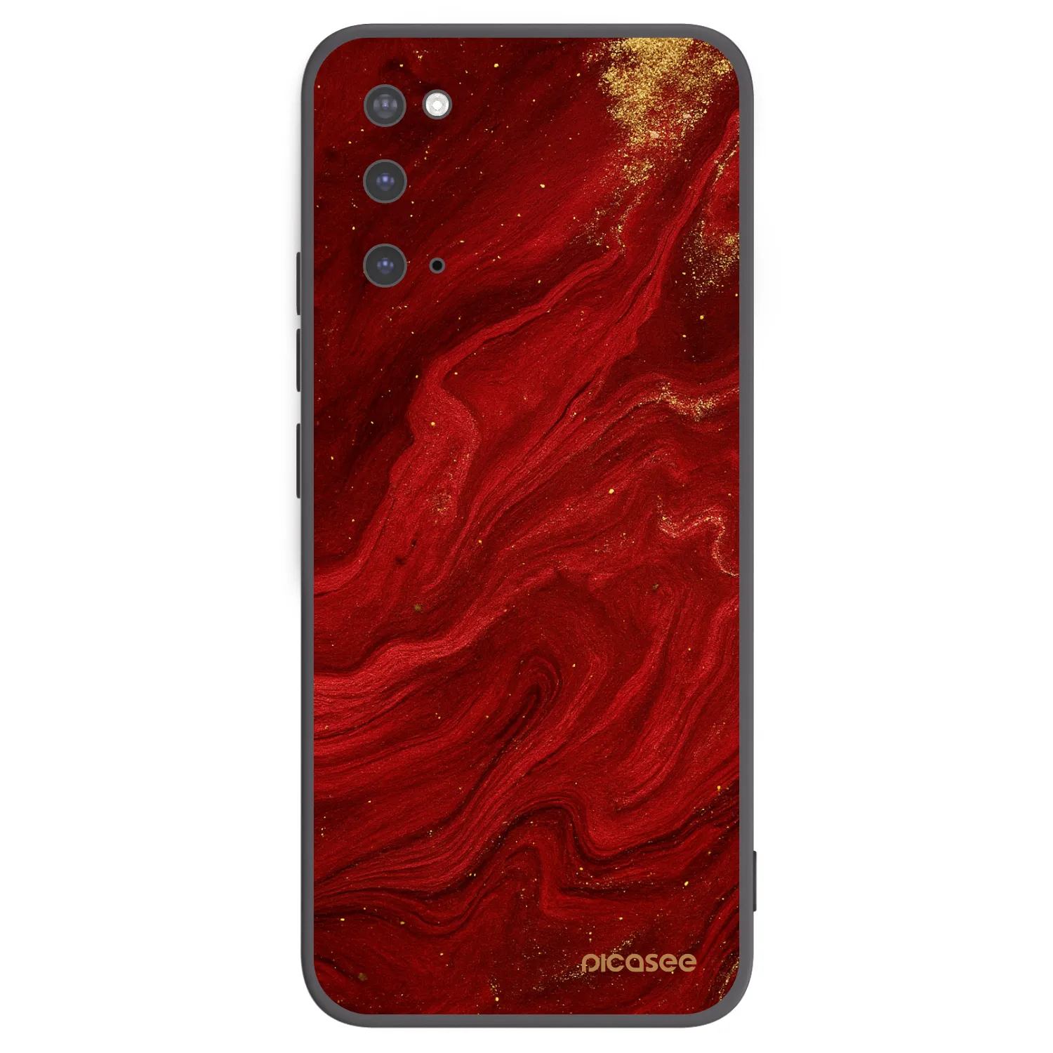 Picasee Μαύρη θήκη σιλικόνης για Samsung Galaxy S20 G980F - Red