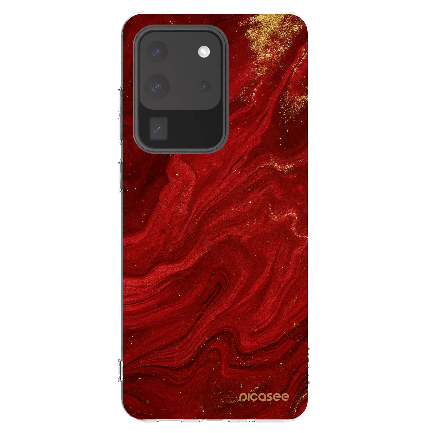 Picasee διαφανής θήκη σιλικόνης Samsung Galaxy S20 Ultra 5G G988F - Red