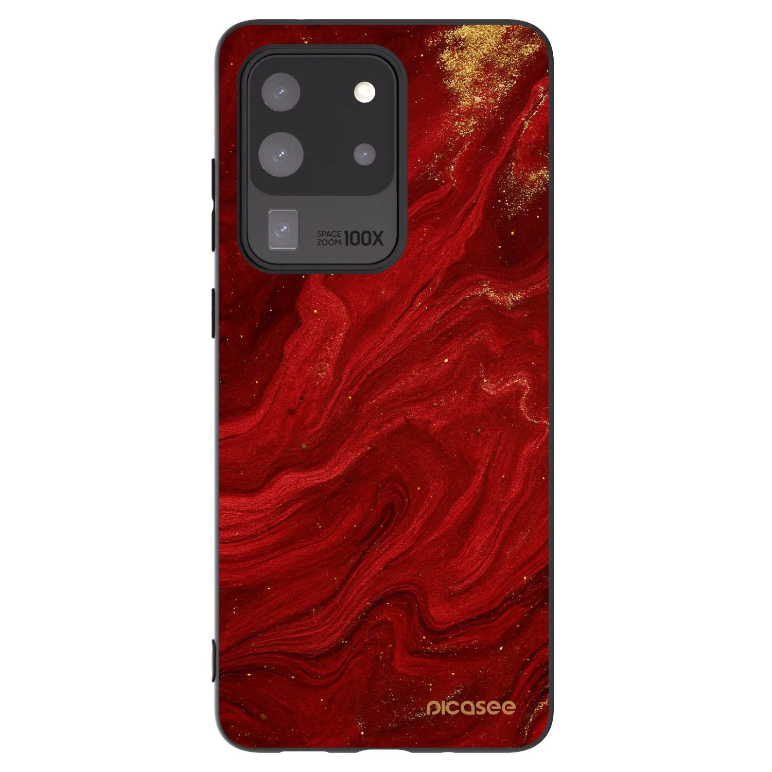 Picasee Μαύρη θήκη σιλικόνης για Samsung Galaxy S20 Ultra 5G G988F - Red