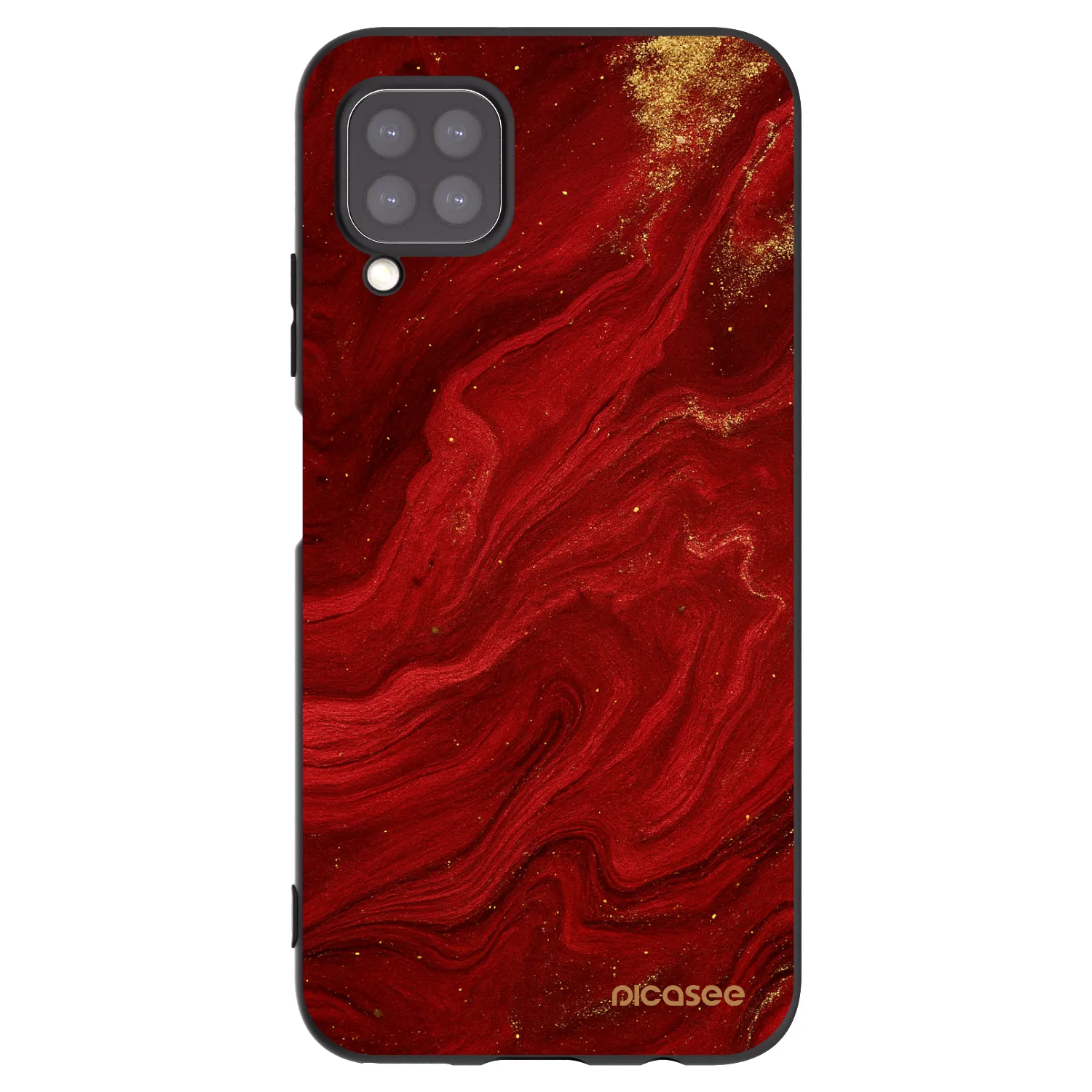 Picasee Μαύρη θήκη σιλικόνης για Huawei P40 Lite - Red