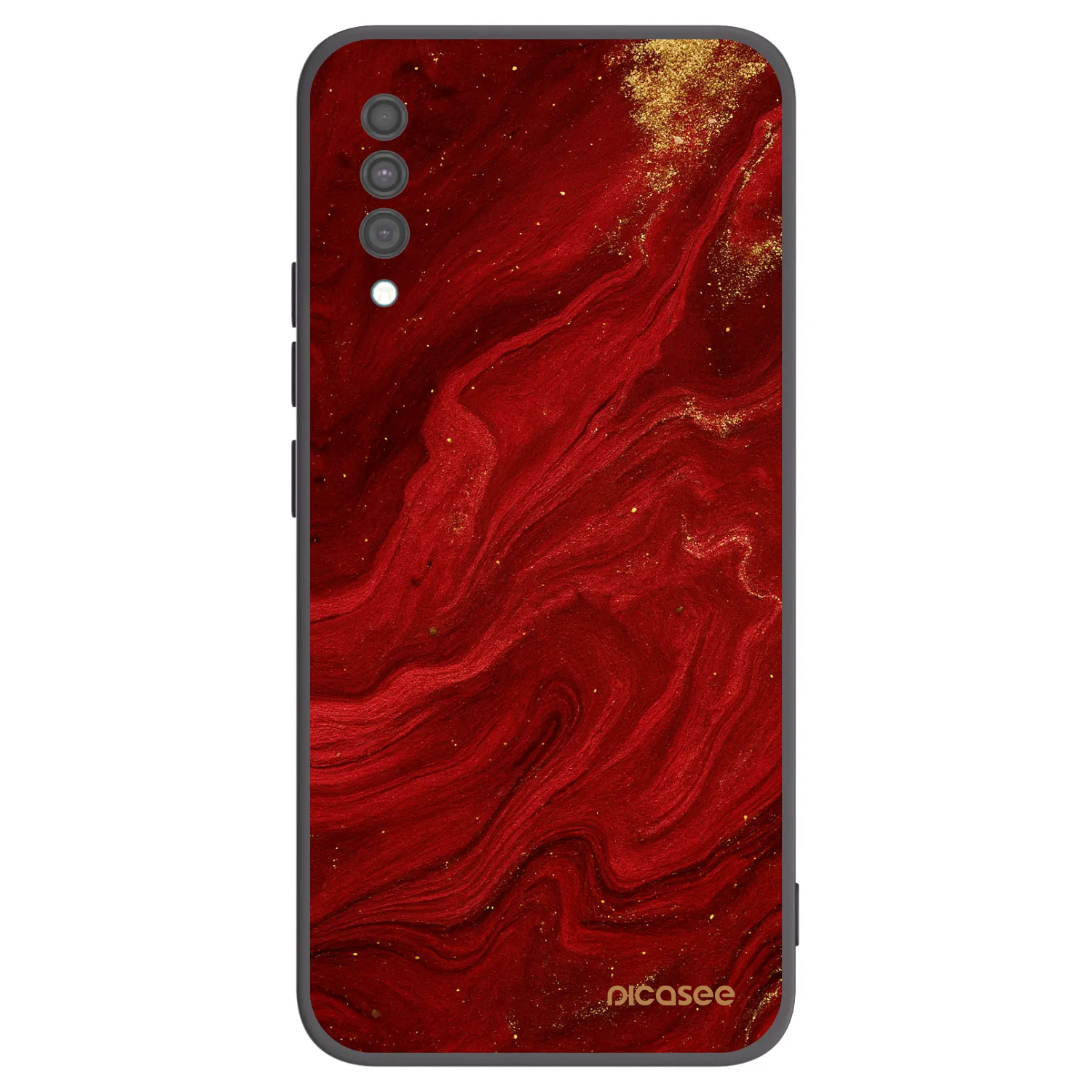 Picasee Μαύρη θήκη σιλικόνης για Samsung Galaxy A30s A307F - Red