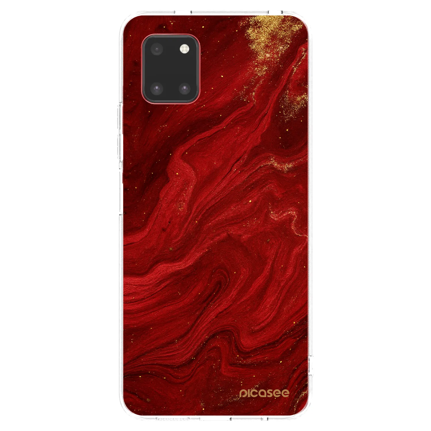 Picasee διαφανής θήκη σιλικόνης Samsung Galaxy Note 10 Lite N770F - Red