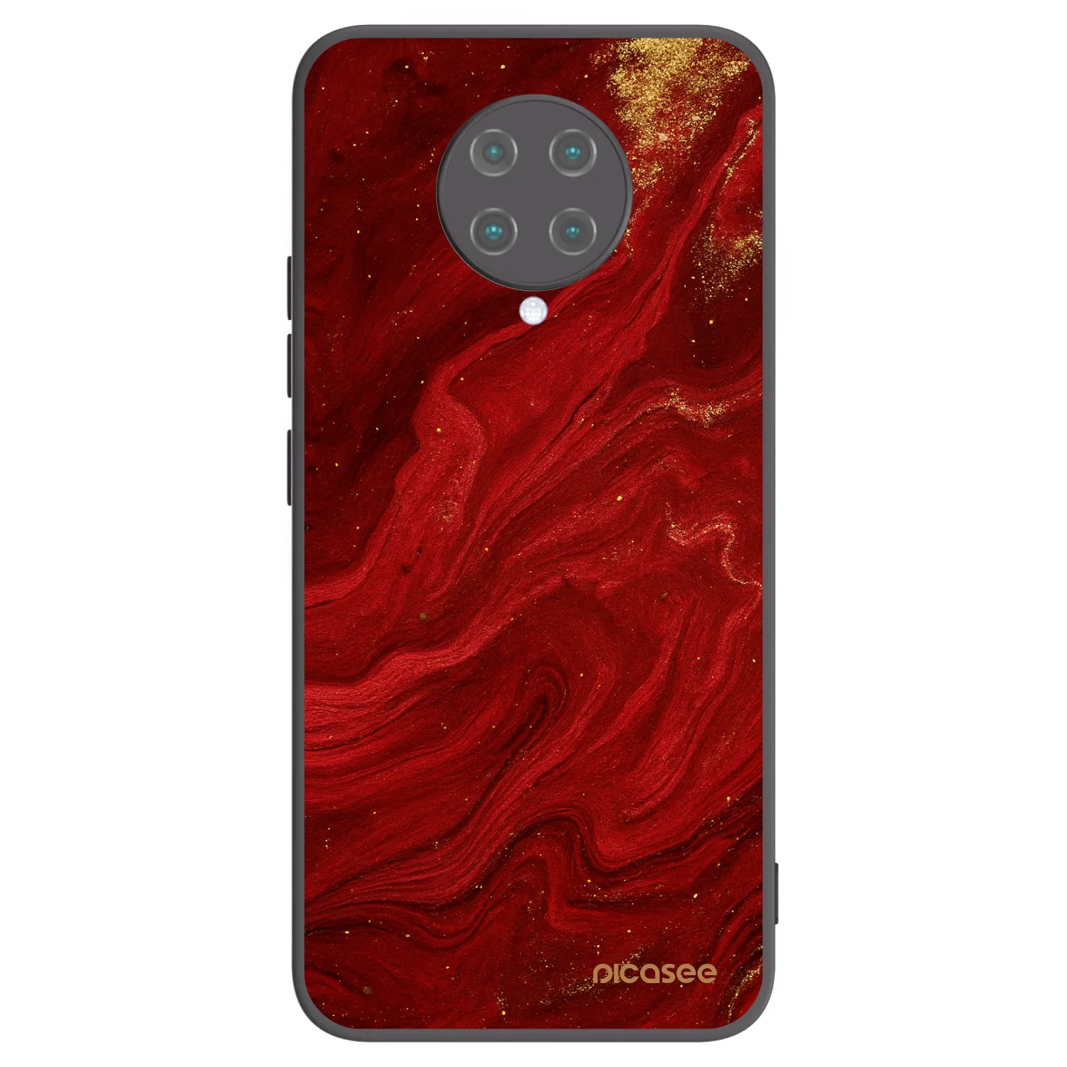 Picasee Μαύρη θήκη σιλικόνης για Xiaomi Poco F2 Pro - Red