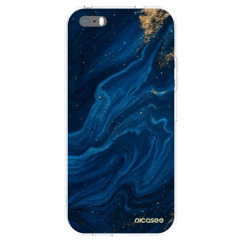 Picasee διαφανής θήκη σιλικόνης Apple iPhone 5/5S/SE - Blue