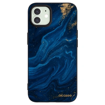 Picasee Μαύρη θήκη σιλικόνης για Apple iPhone 12 Pro - Blue