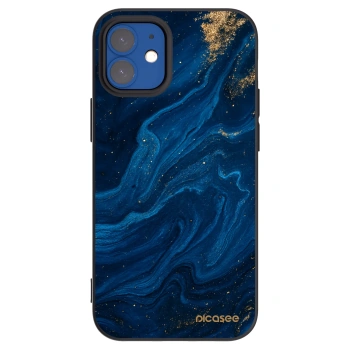 Picasee Μαύρη θήκη σιλικόνης για Apple iPhone 12 mini - Blue