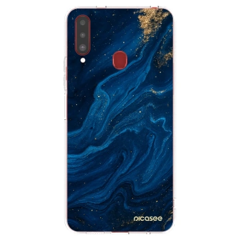 Picasee διαφανής θήκη σιλικόνης Samsung Galaxy A20s - Blue