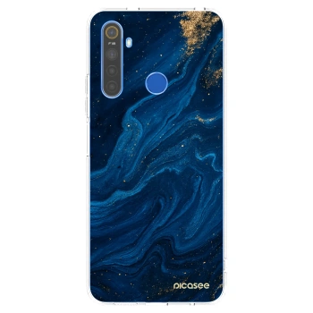 Picasee διαφανής θήκη σιλικόνης Realme 5 - Blue