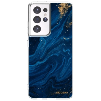 Picasee διαφανής θήκη σιλικόνης Samsung Galaxy S21 Ultra 5G G998B - Blue
