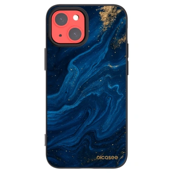Picasee Μαύρη θήκη σιλικόνης για Apple iPhone 13 mini - Blue