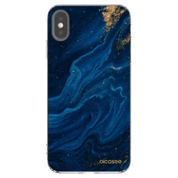Picasee διαφανής θήκη σιλικόνης Apple iPhone XS Max - Blue