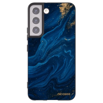 Picasee Μαύρη θήκη σιλικόνης για Samsung Galaxy S22 5G - Blue