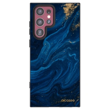 Picasee Μαύρη θήκη σιλικόνης για Samsung Galaxy S22 Ultra 5G - Blue