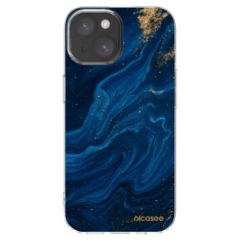 Picasee διαφανής θήκη σιλικόνης Apple iPhone 15 - Blue