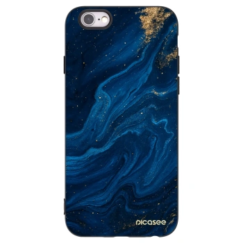 Picasee Μαύρη θήκη σιλικόνης για Apple iPhone 6/6S - Blue