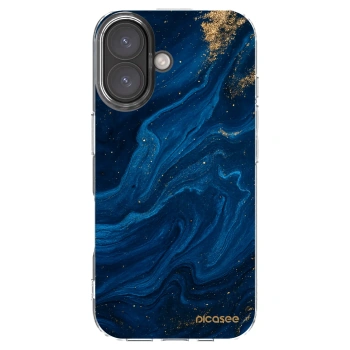 Picasee διαφανής θήκη σιλικόνης Apple iPhone 16 - Blue